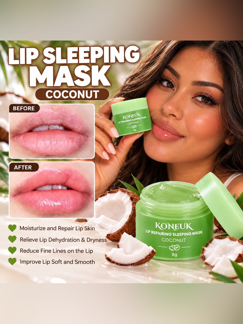 Coconut Lip Sleeping Mask – Hydrating Overnight Treatment